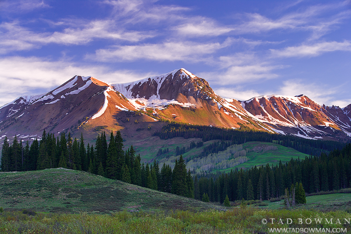Belleview Mountain, Sunrise Photo, Mountain image, Mountain images, Elk Mountains, Picture, Alpine photo