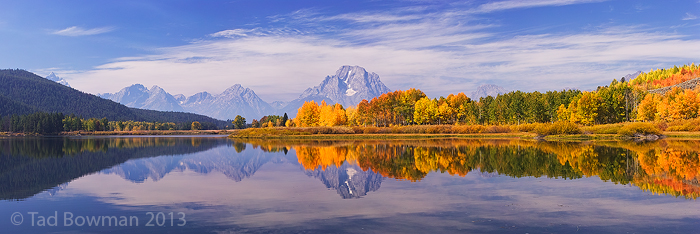 Oxbow Bend photo, mountain picture, Fall colors, grand teton picture, Autum colors, mountain river photo