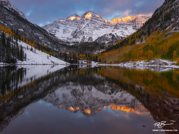 Maroon Bells Fall Sunrise print