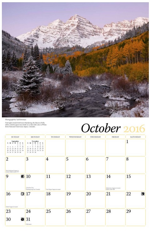 2016 Calendar Sample Month