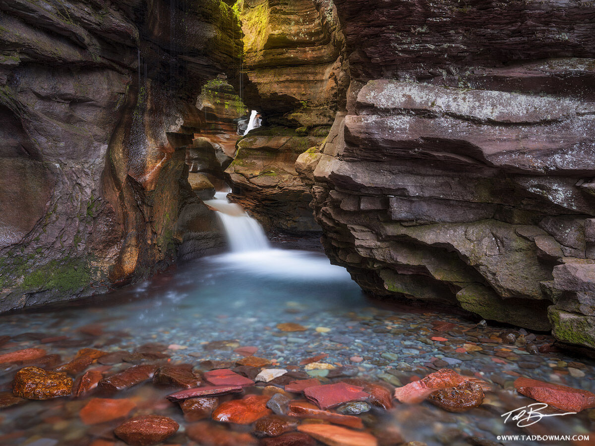 This Colorado waterfall photo depicts a small stream navigating through a channel referred to as "Little Hawaii"